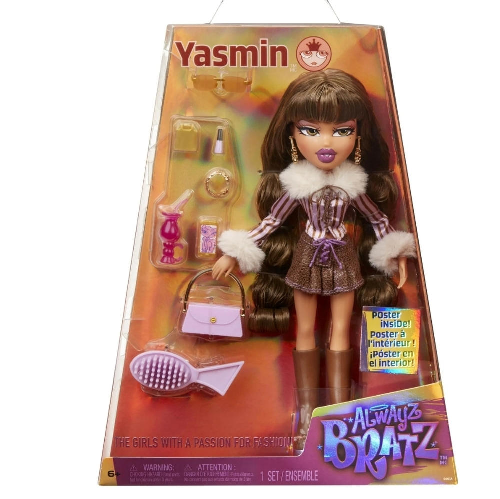 Alwayz Bratz Yasmin Fashion Doll with 10 Accessories and Poster